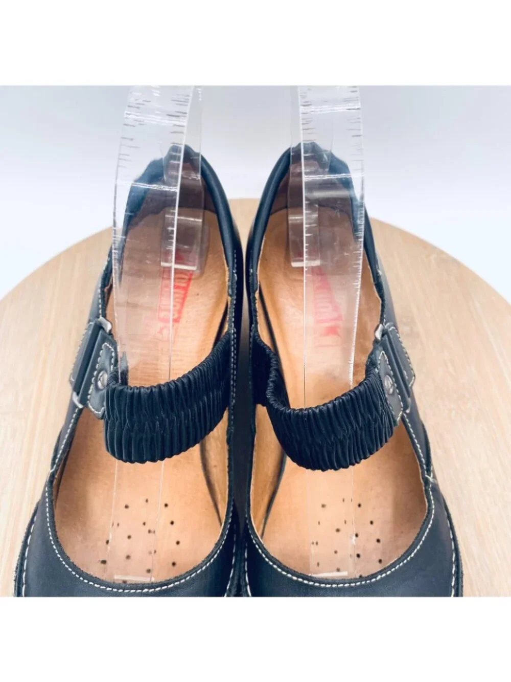 Pikolinos Mary Jane Shoes Womens 7.5 Black Leather Comfort Heels Cap